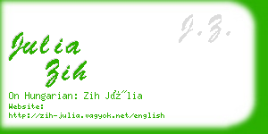 julia zih business card